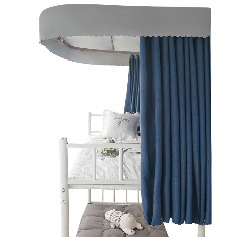 导轨床帘 加厚强遮光厚宿舍下铺男上铺寝室全封闭带支架ins风日系