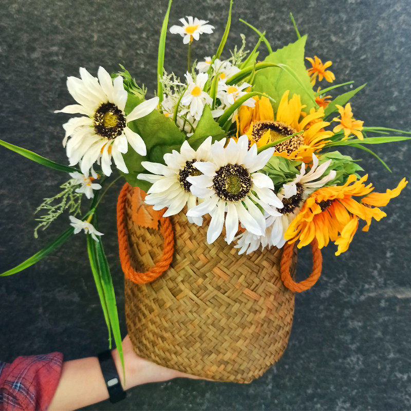 仿真向日葵手捧花束舞蹈道具餐桌花插花艺家居仿真花
