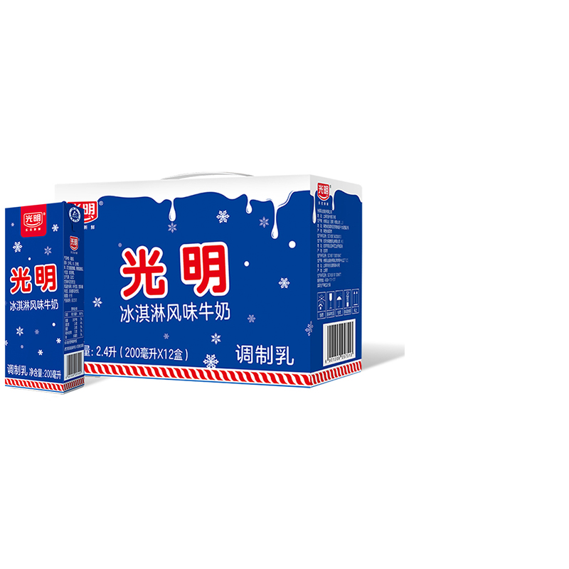 光明牌冰淇淋风味牛奶200ml12盒