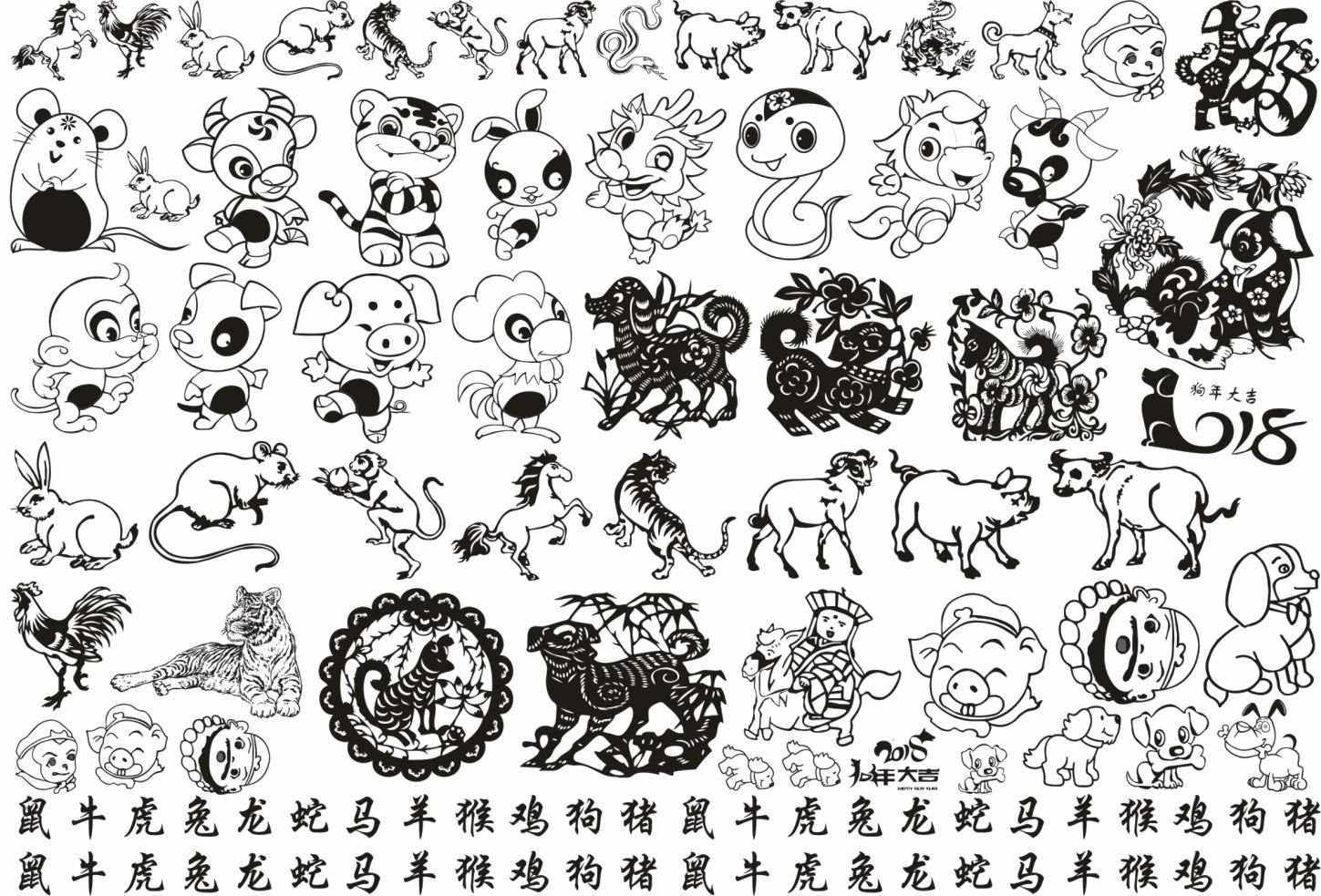 葫芦贴纸图案底稿烙画烫画上的雕刻葫芦