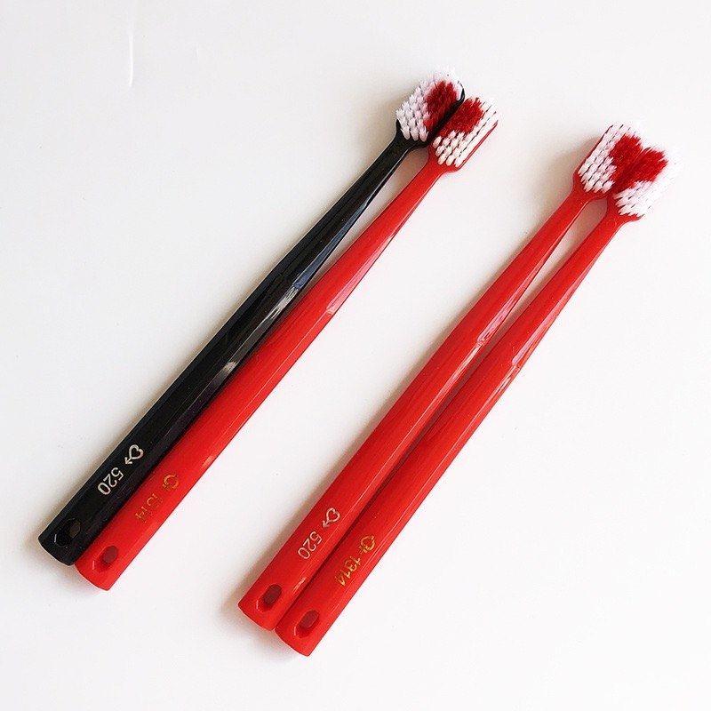 牙刷结婚婚庆嫁装陪嫁高档用品龙凤新人红色牙刷