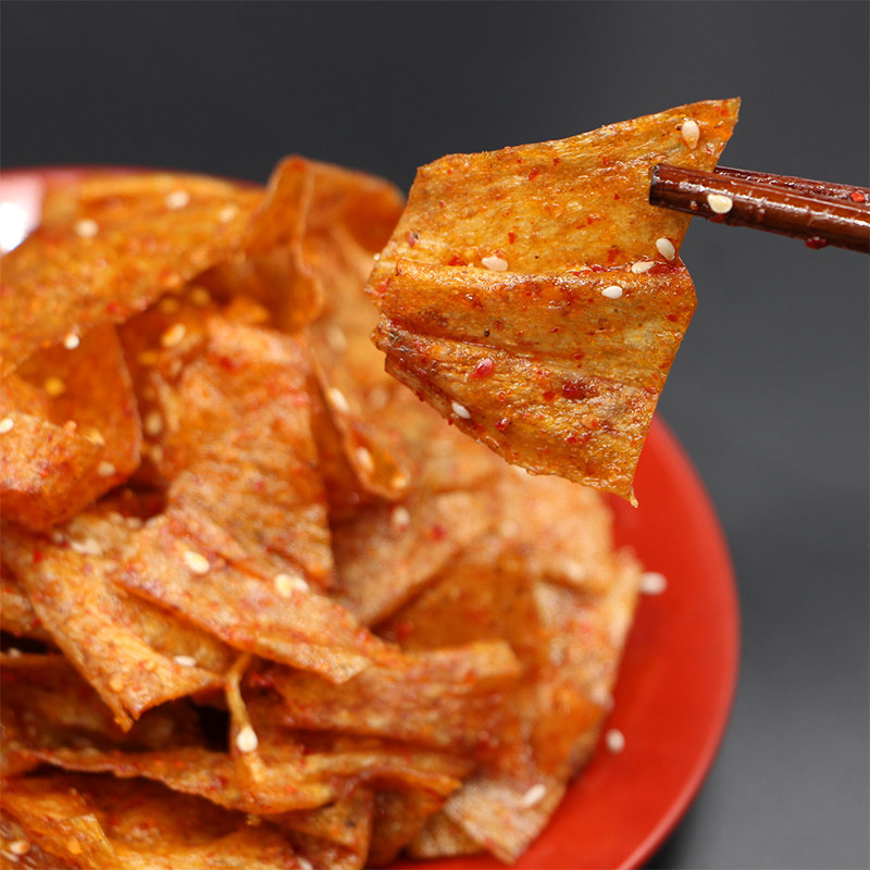 萍乡特产手工辣条麻辣短豆皮蛋白肉辣片小吃豆腐干