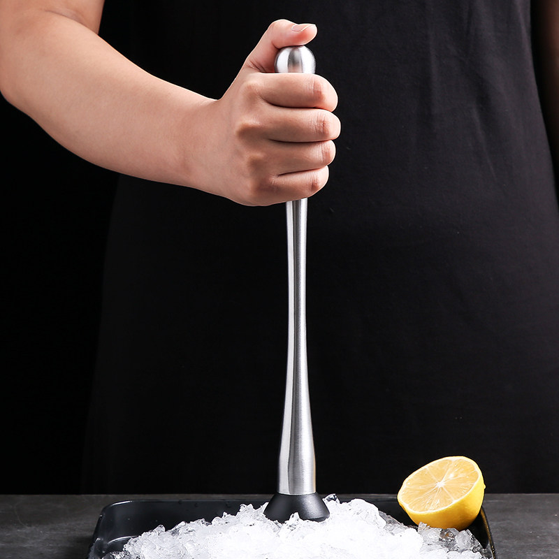 不锈钢碎冰棒冰锤鸡尾酒捣冰棒调酒压汁棒奶茶店水果捣碎棒柠檬锤