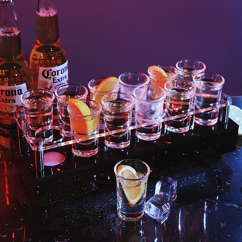 杯架发光鸡尾酒led酒架一口ktv酒吧子弹鸡尾酒架
