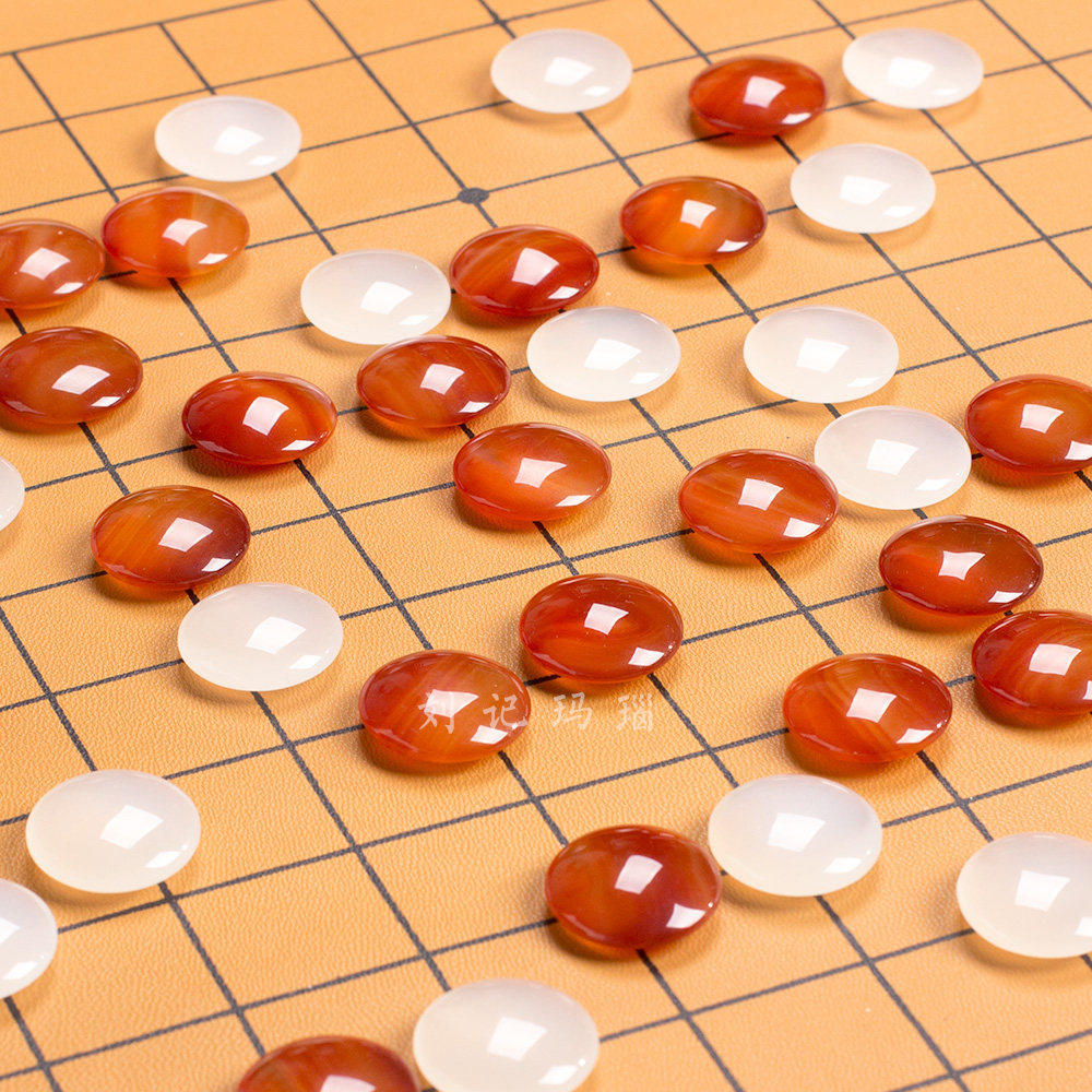 比赛学生儿童套装高档棋盘玛瑙晶云水晶玉石围棋