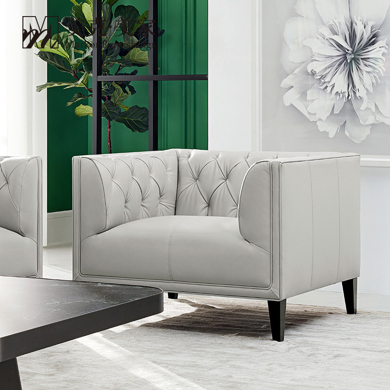 美克美家se费加罗简约真皮沙发客厅轻奢皮艺沙发头层牛皮美式沙发