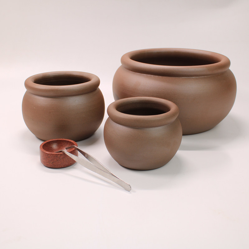 正品泗水红砭石粉烧制砭石火罐大号砭石罐火角按摩温熏调理器