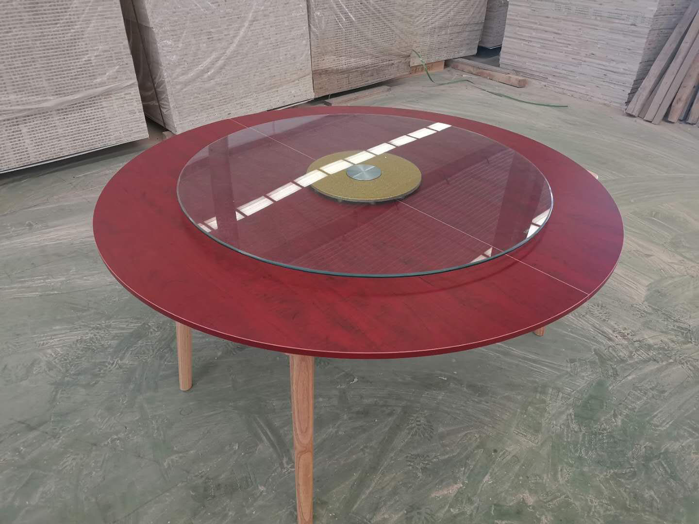 折叠圆桌桌面家用餐桌圆大实木台面经济型简约折叠桌