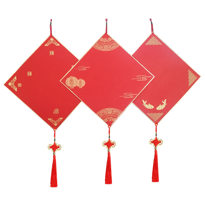 宣钰万年红硬卡蜡染福卡装裱卡纸福寿书法宣纸万年红对联纸