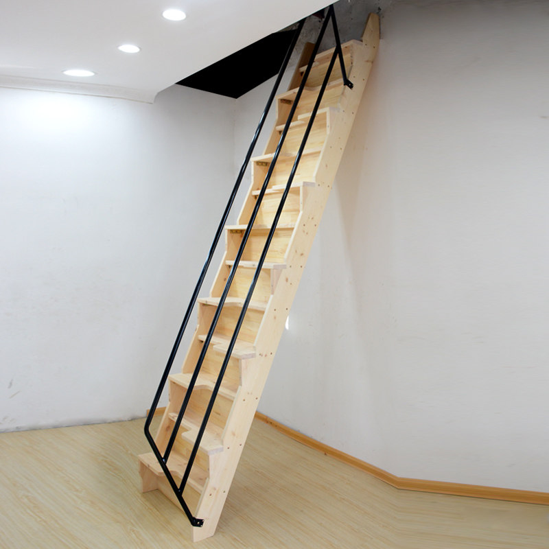 实木阁楼楼梯家用室内直梯爬梯登高加厚踏板家用梯