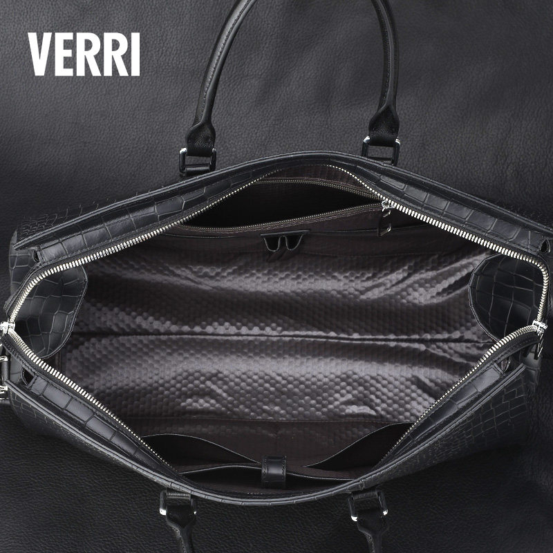 verri男士旅行包真皮手提包牛皮大容量出差旅游商务旅行袋