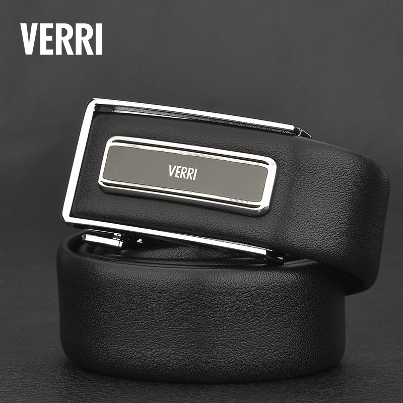 verri皮带真皮商务男士自动腰带韩版时尚男青腰带