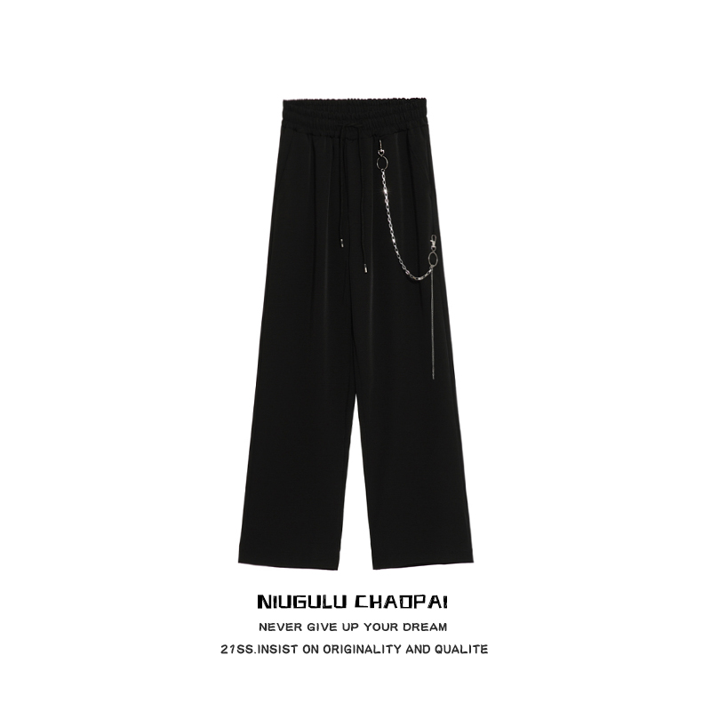 NIUGULU.21SS潮牌原创个性设计感潮流链条简约时尚西装长裤百搭