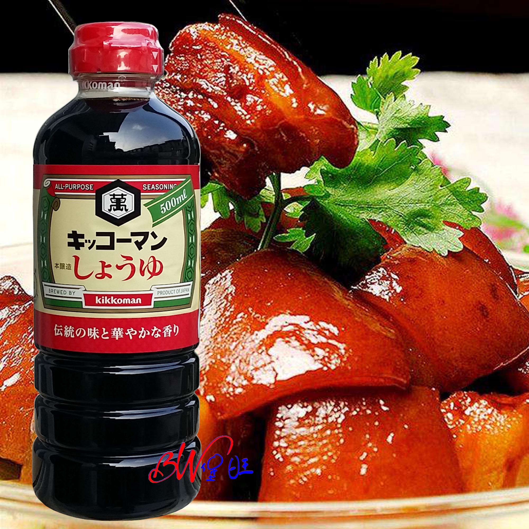 8月 酱油日本 进口 龟甲万酱油 无色素 万字浓口酱油500ml