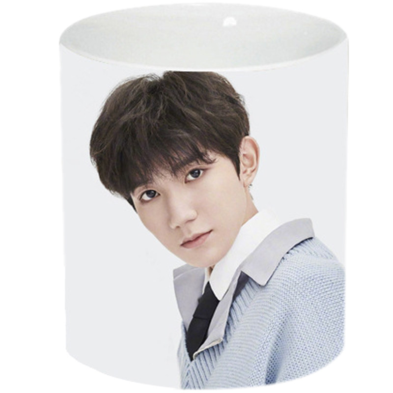 tfboys水杯王俊凯王源易烊千玺图案定做时尚礼咖啡变色杯子马克杯