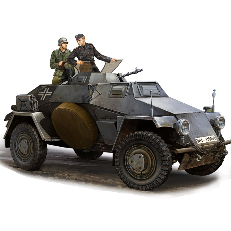 侦察装甲kfz221sd德国官方模型拼装小号手降价坦克