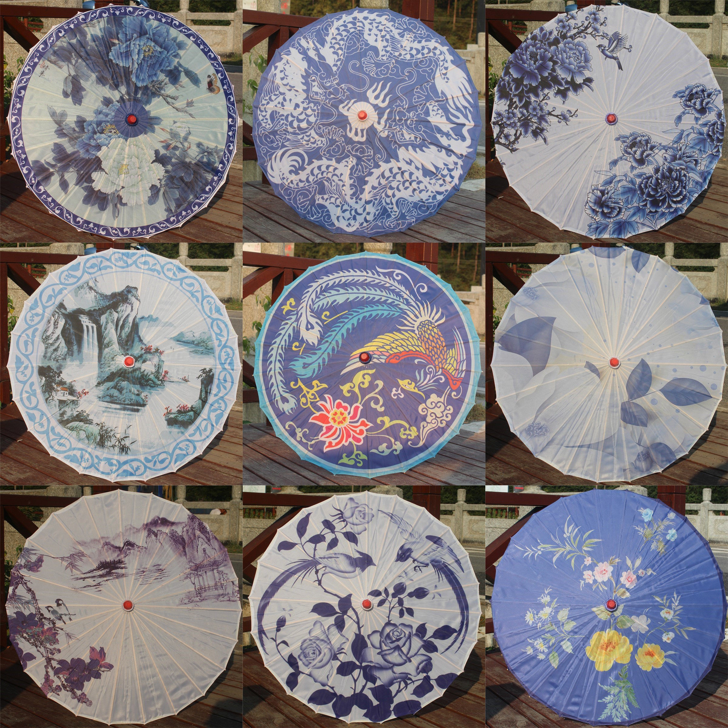 青花瓷走秀装修油纸纸伞跳舞表演工艺摄影中国工艺伞