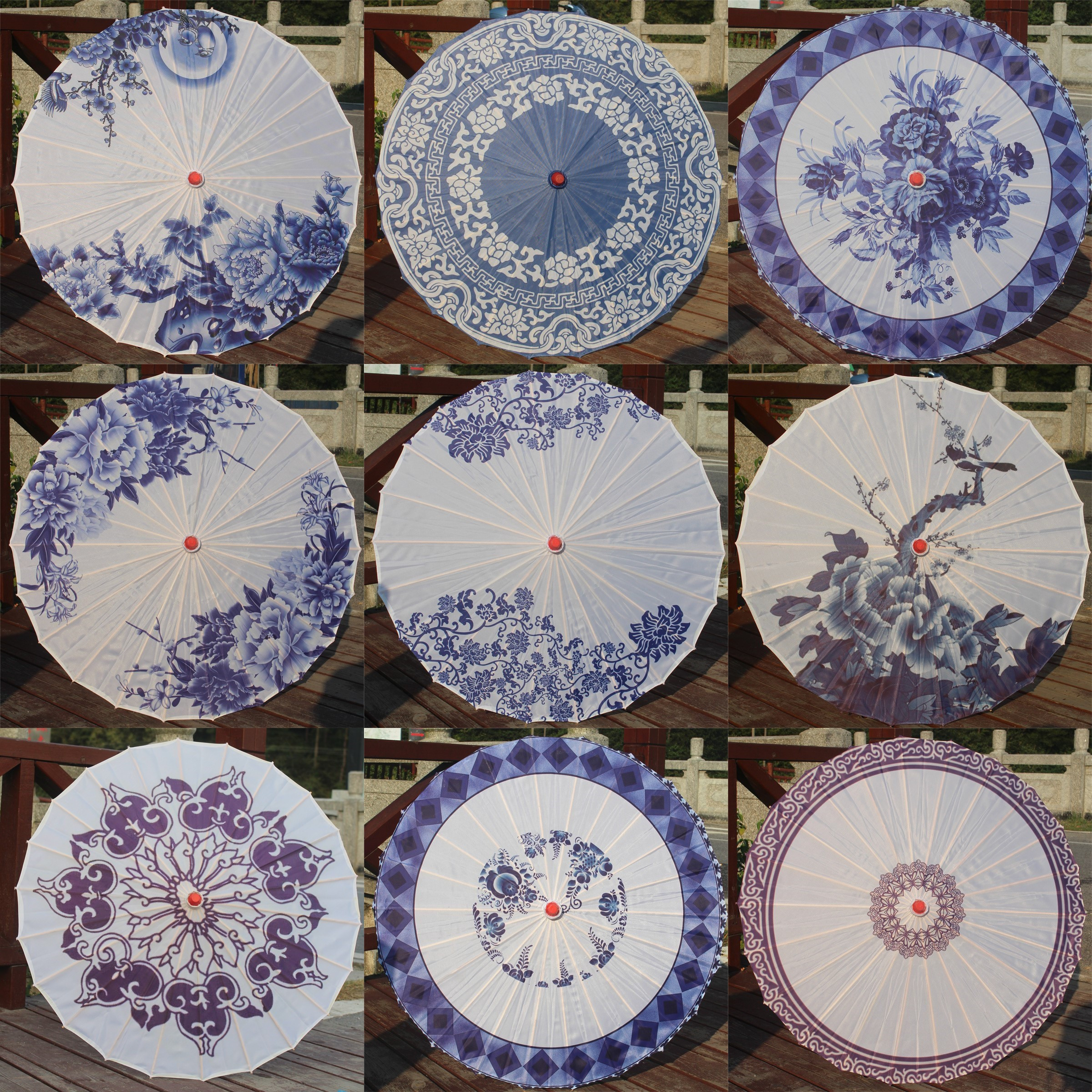 青花瓷走秀装修油纸纸伞跳舞表演工艺摄影中国工艺伞