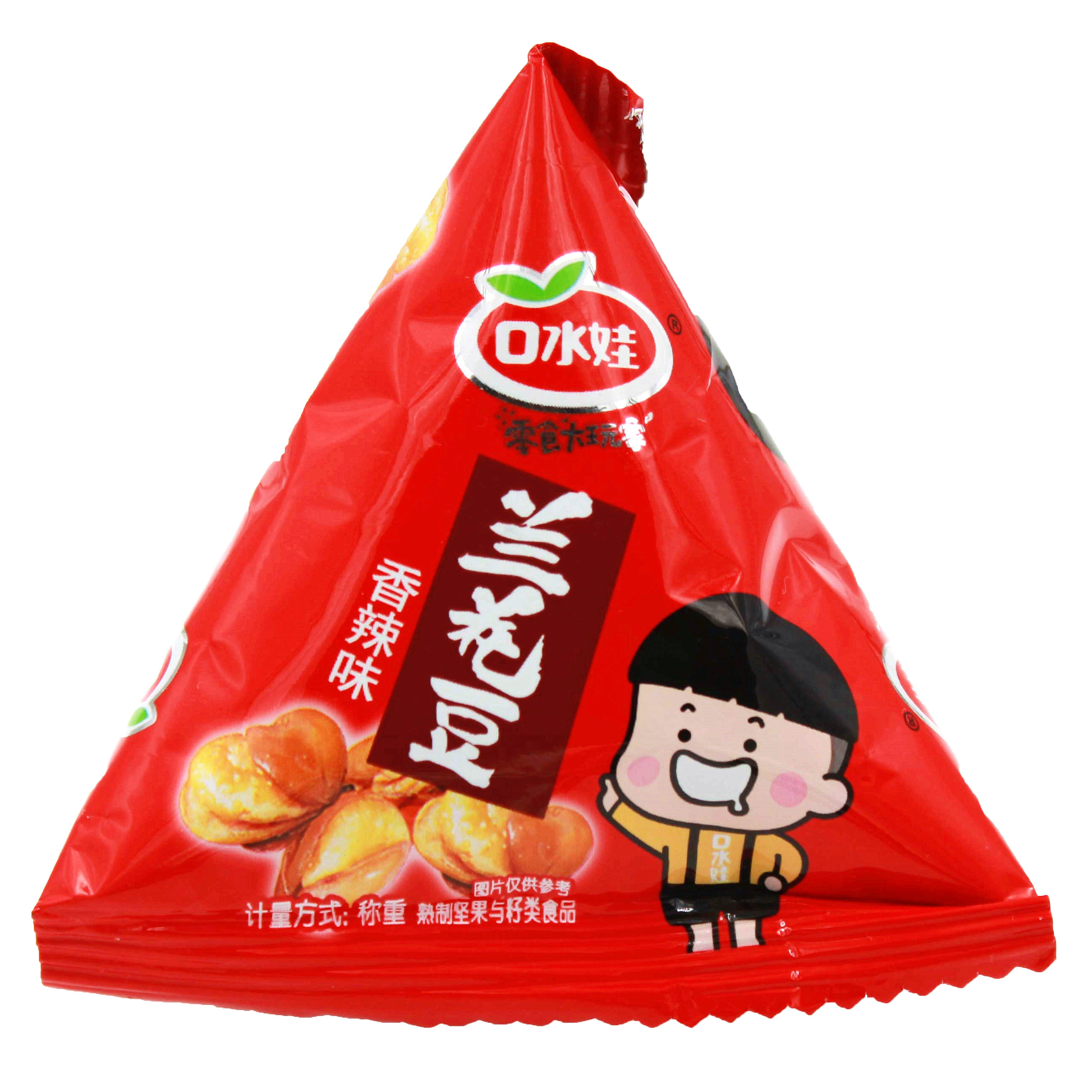 口水娃兰花豆裹花生香辣辣味牛肉蟹黄散装1包豆类制品