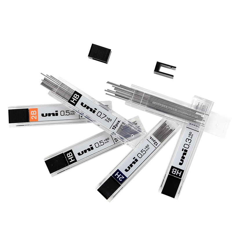 日本进口三菱高韧度自动铅笔芯0.3/0.5/0.7mm活动铅笔笔芯替芯