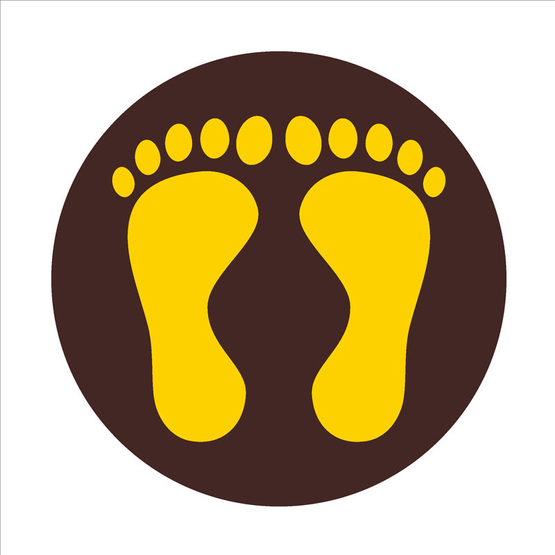 定位定点小脚印脚丫贴纸幼儿园学校学生学员排队墙贴