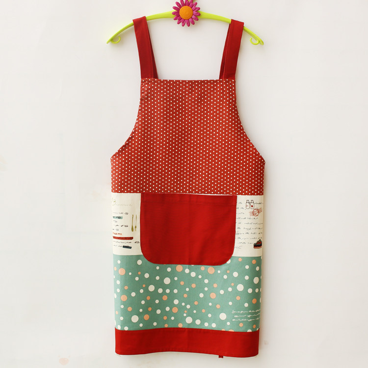 棉麻围裙北欧欧风小清新纯棉棉布时尚做饭围腰围裙