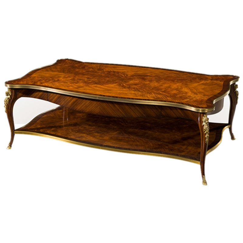 欧式亚历山大家具茶几英式桃花花心长方别墅大宅茶几