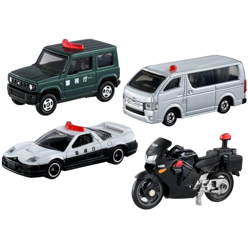 日本tomy多美卡合金汽车模型玩具巡逻警车车辆套组车模