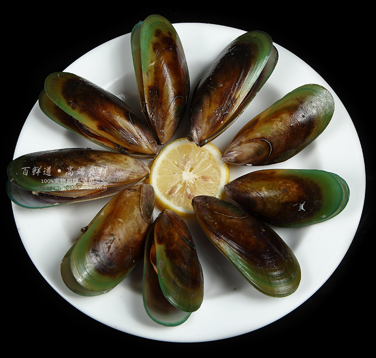 新西兰青口贝空运进口海虹淡菜绿贻贝海鲜水产新鲜活冷冻全壳1kg