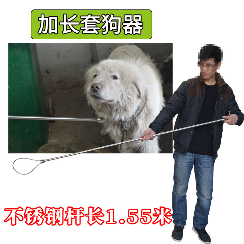 加长保定套狗不锈钢加粗钢丝绳抓狗器带开关捕犬畜牧