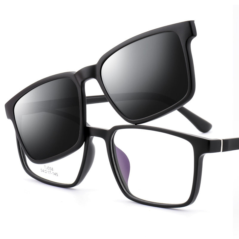 目匠二合一磁吸近视近视眼眼镜套镜男可配度数片式眼镜架