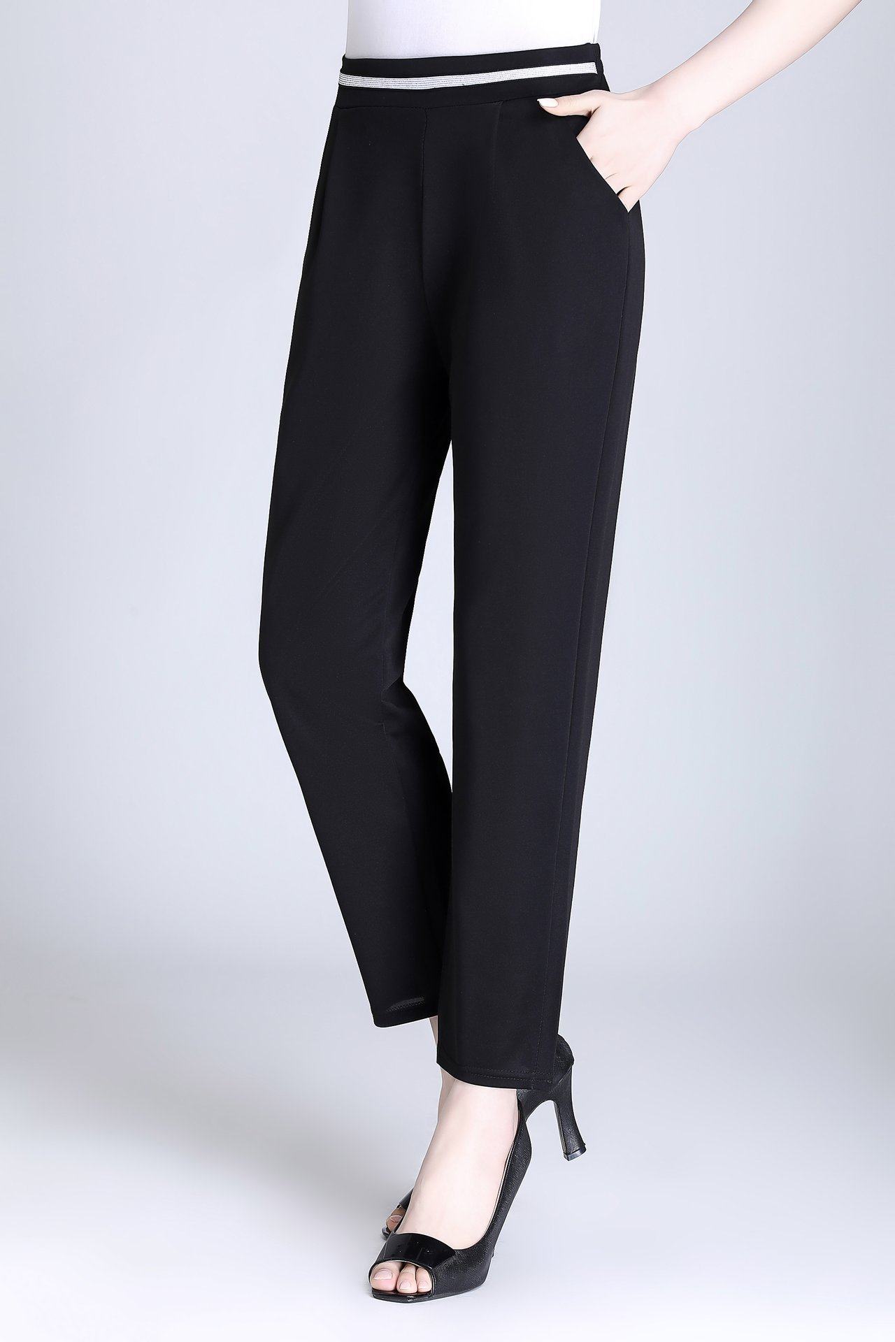 九分哈伦裤女2021新款夏季薄款mm大码女裤中老年女装