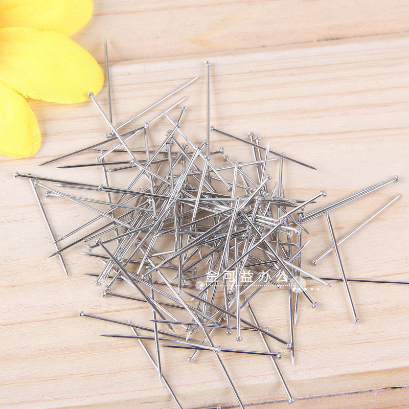 得力大头针 2#镀镍大头钉固定针 24mm 办公文具用品0016财务用品