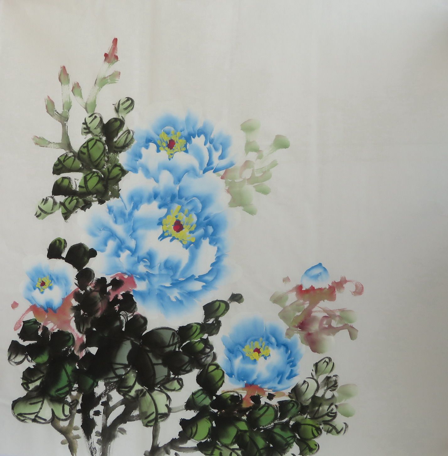 特价装饰国画房间挂画手绘四尺斗方牡丹花开富贵国画