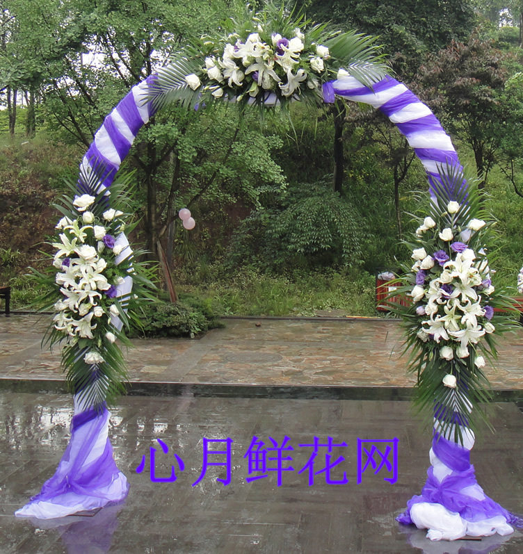 拱门鲜花婚庆假花绢花布置婚庆公司鲜花拱门