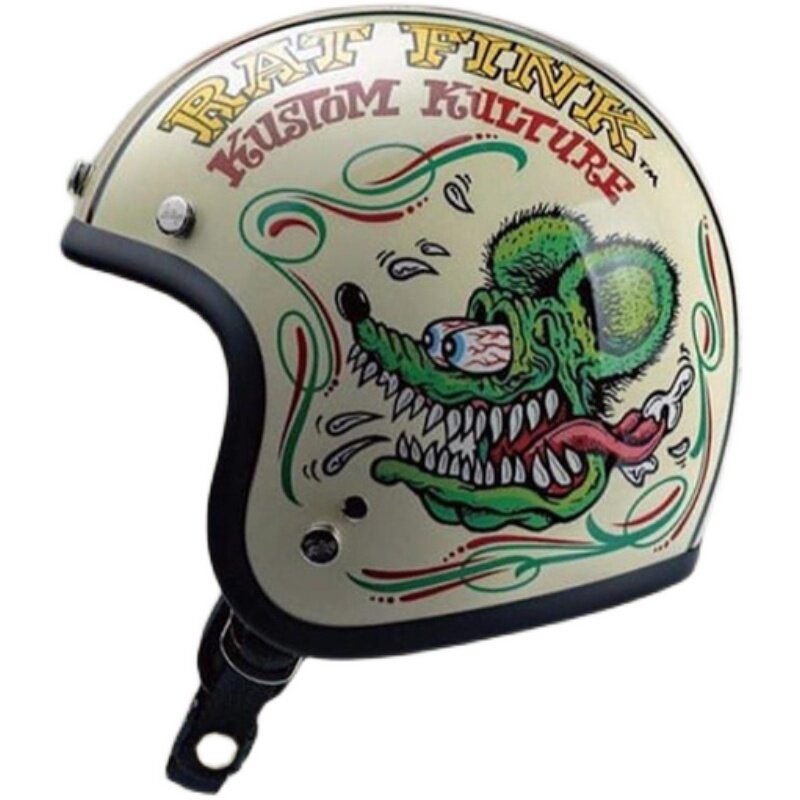 台湾电动车半盔小盔姜戈芬克头盔摩托车vespa复古摩托车头盔