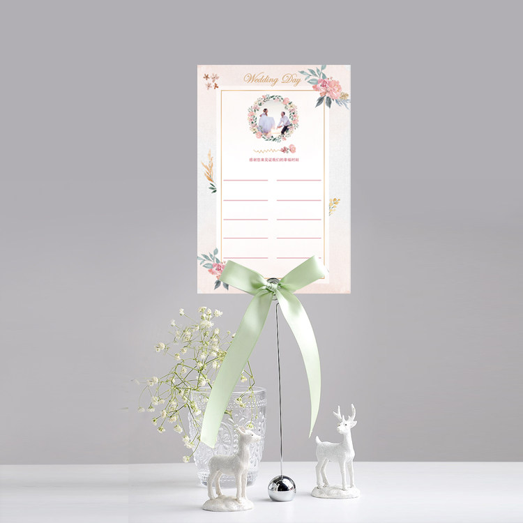 婚礼桌牌结婚餐桌台卡定制桌卡照片夹桌森系席位卡