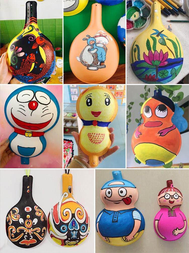 材料涂色白坯面具幼儿园儿童绘画diy手绘纸浆白模填色