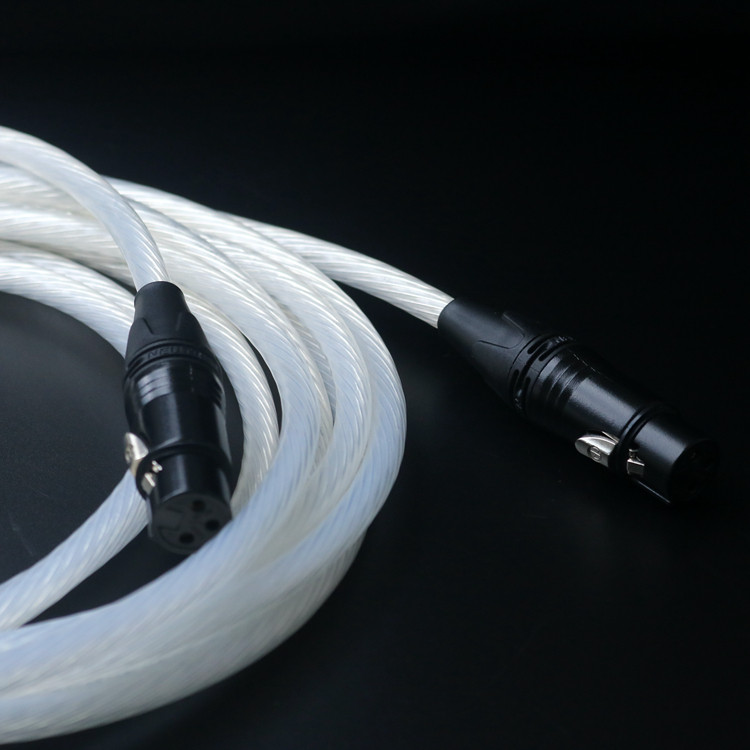 occ单晶铜镀纯银发烧卡农公母平衡话筒音响线材