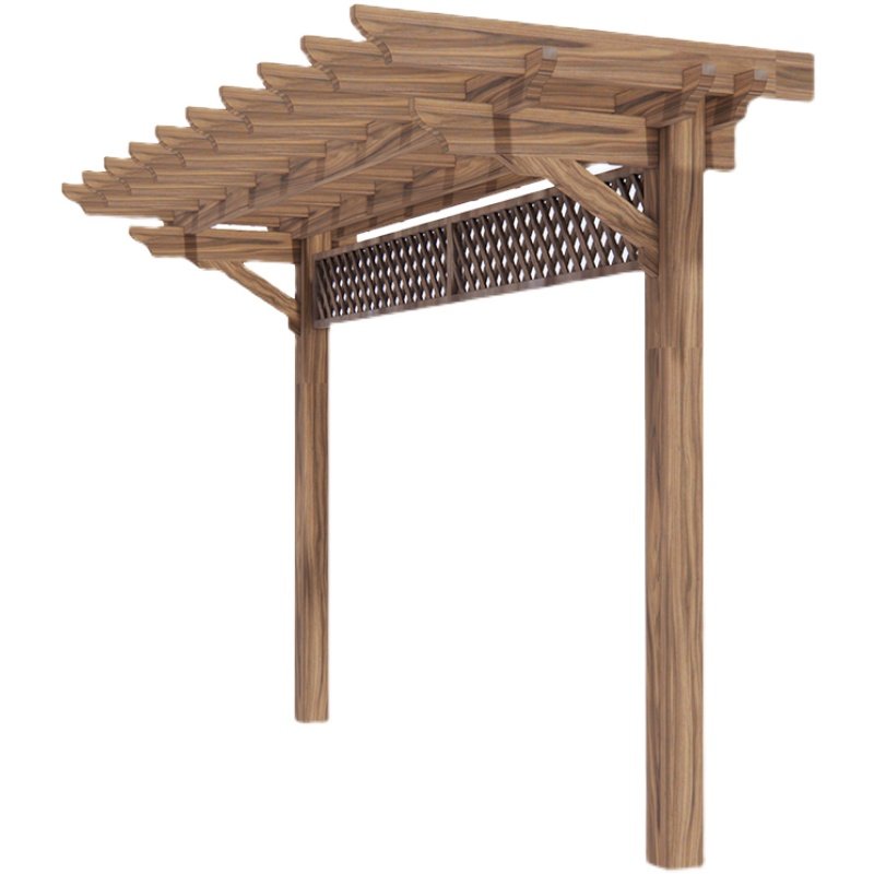 防腐单边葡萄架户外碳化木爬藤藤架花园别墅庭院定制木屋凉亭