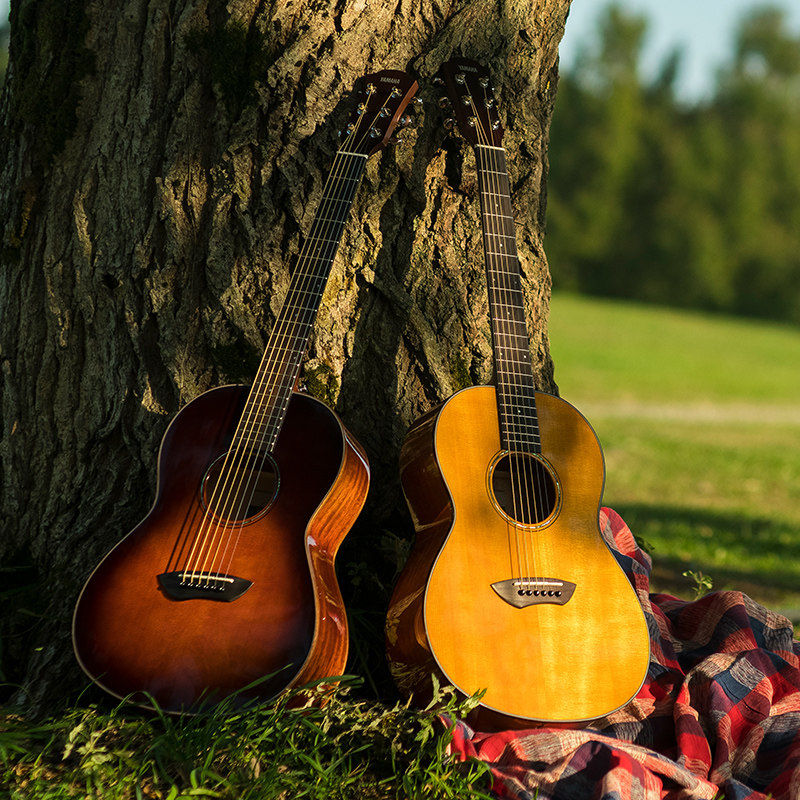 吉他雅马哈csf单板民谣全单旅行尺寸电箱yamaha吉他民谣吉他