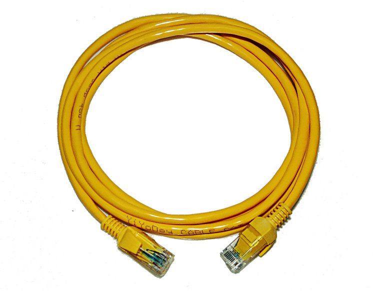超五类纯铜成品网线 机制网络跳线 黄色1/2/3/5/10/15/50米