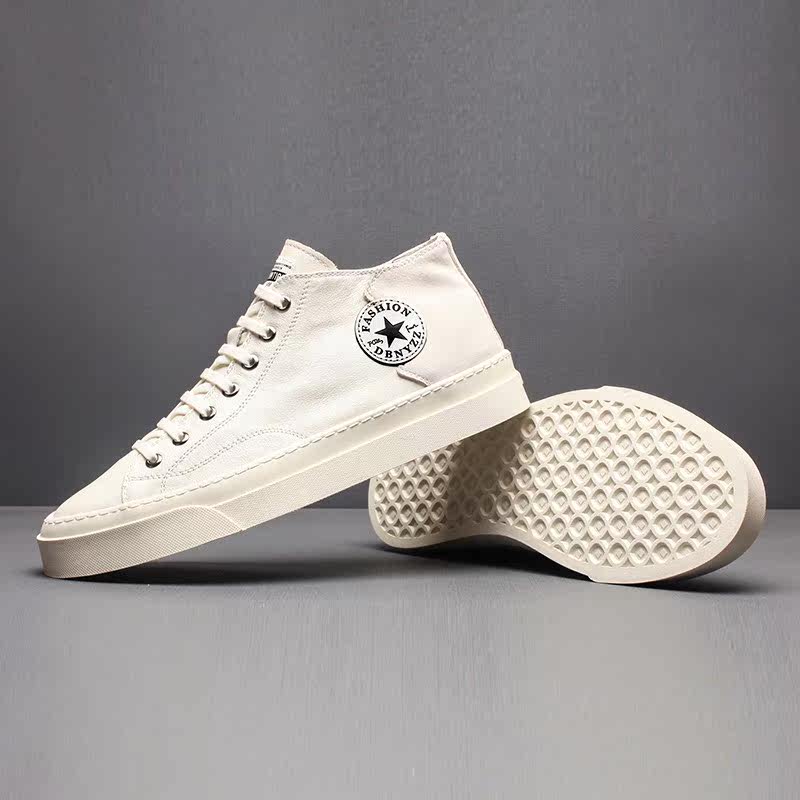 欧洲站男鞋欧货潮真皮高帮鞋男高邦板鞋中帮休闲鞋白色潮牌板鞋子ak