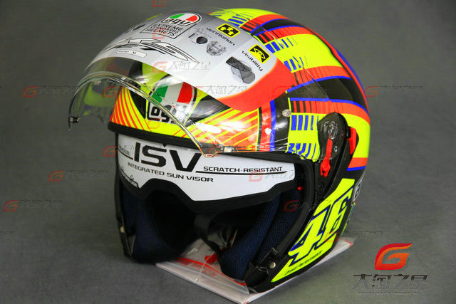 大淘之星agv摩托车头盔k5jet日月花双镜片半盔摩托车头盔