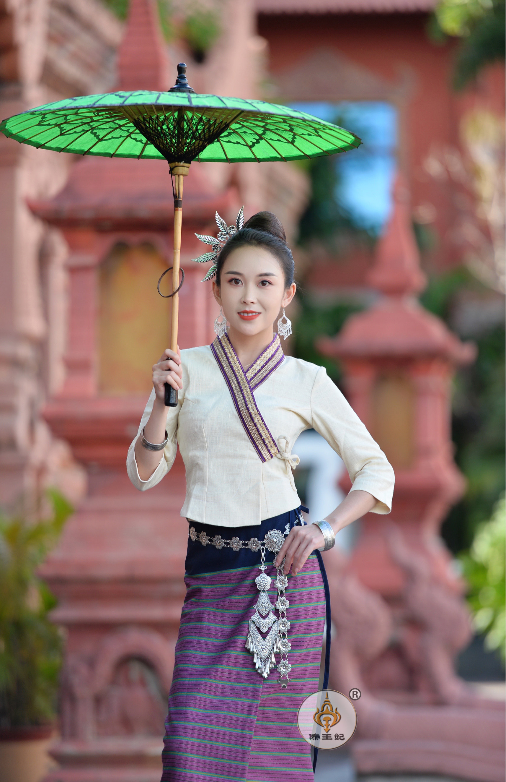 傣王妃傣族传统服装傣泐复古套装秋冬中袖棉麻民族服装