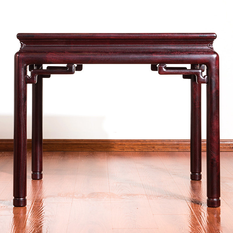 红木家具赞比亚血檀八仙桌实木餐桌桌椅组合棋牌牌桌餐桌