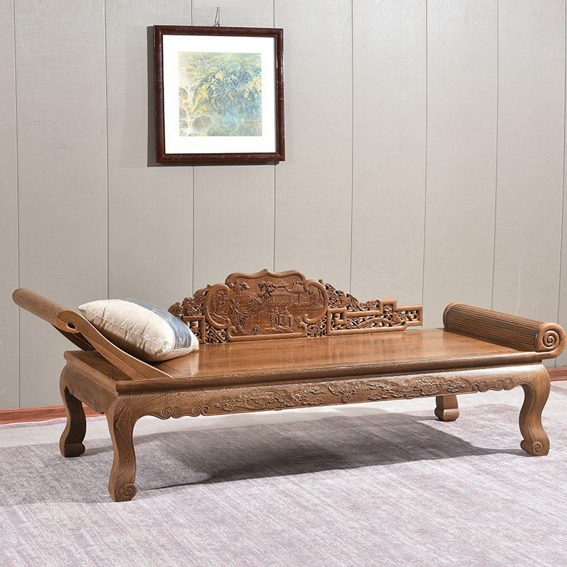 唐煌轩红木家具鸡翅木贵妃美人榻现新中式中式罗汉床