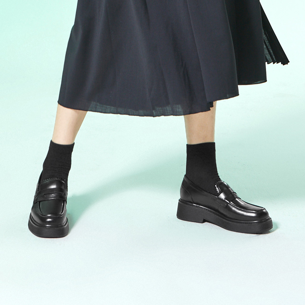 百丽暗黑乐福jk鞋女2020年春新品英伦学院单鞋