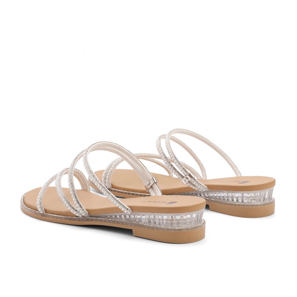 百丽气质凉鞋2021夏新商场同款钻带仙女拖鞋时装凉鞋