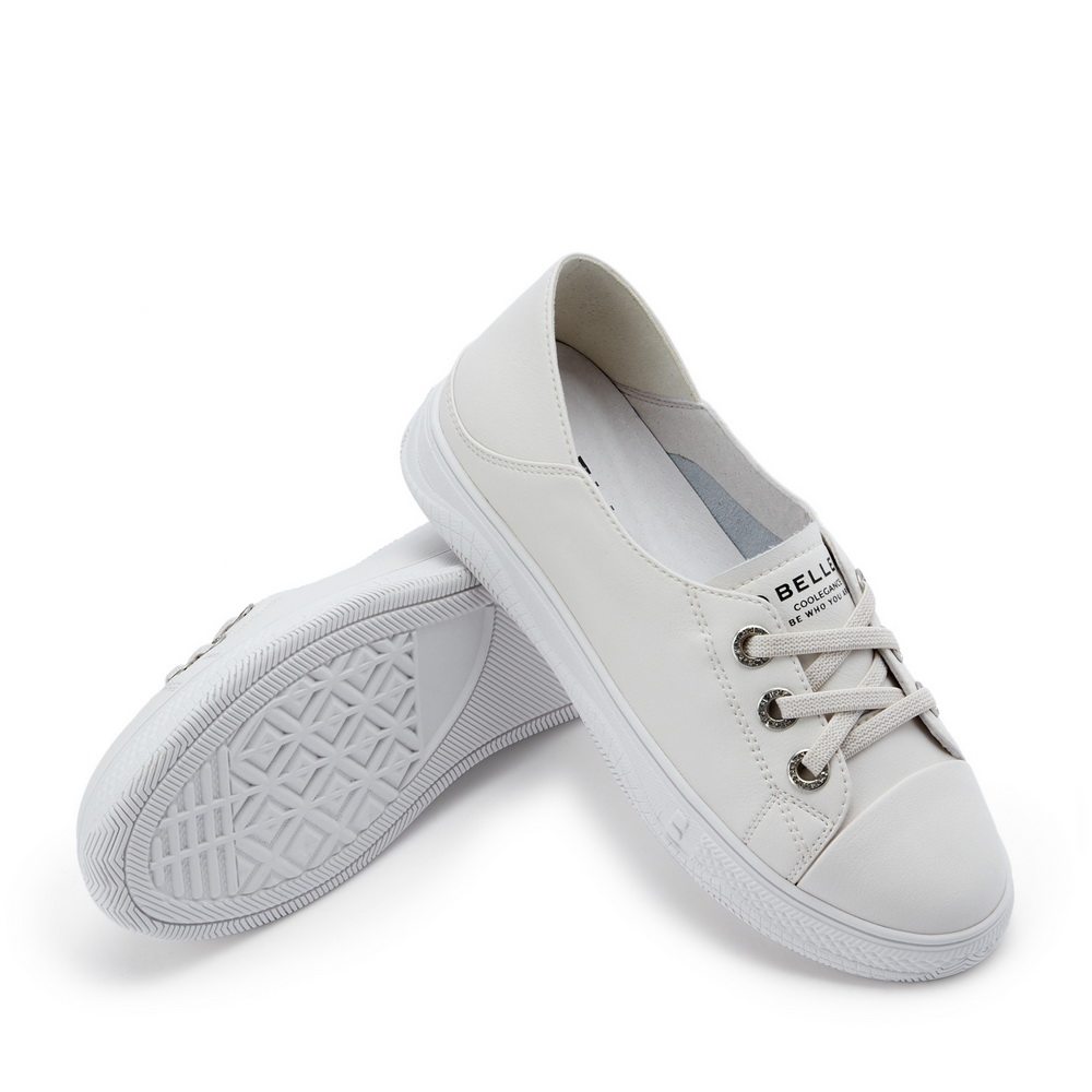 百丽小白天使鞋女2020春季新品商场同款牛皮休闲单鞋3mj20am0